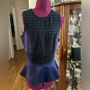 Navy Blue Top. Full Back Zipper. Size Small
